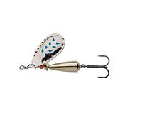 Abu Garcia Droppen Spinner Lure | Ultra-Efficient Inline Spinner for Perch, Pike, Chub & Trout | Low Centre of Gravity for Precise Casting | Freshwater Predator Fishing | Zilver/Black Marks, 4.6cm