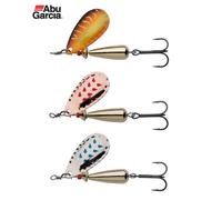 Abu Garcia Droppen 3 Pack, Fishing Hook, Hard Lures, Long Casting Vibration Spinner Blade Lures for Predator Fishing - Perch, Chub, Pike, Trout, Salmon, Sea Trout, Unisex, Assorted, 8g | 46mm