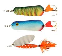 Abu Garcia Favourites Pack V2 | 3-Pack Pike Lures: Atom, Reflex & Utö | Pike Fishing Lure Set for Freshwater, Atom Spoon 20g, Reflex Spinner 18g & Utö Lure 25g, with Movement, Flash & Vibration
