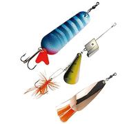 Abu Garcia Favourites Pack V4 | 3-Pack Pike Fishing Lure Set | Pike Fishing Lure Set for Freshwater, Atom 20g, Favorit Vass Spoon 15g & Mörrum Spinner 18g, with Flash & Vibration