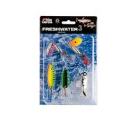 Abu Garcia Freshwater Mix 3 - Premium Lure Assortment for Trout and Perch Fishing - Includes Spinners, Spoons, and Soft Bait - Complete Freshwater Fishing Kit, Assorted Varied