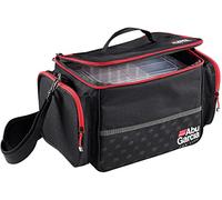 Abu Garcia Shoulder Bag – Lure Fishing Tackle Bag with Tackle Boxes – Black/Grey/Red