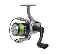 Abu Garcia Max X Spinning Reel with Line, Freshwater Angler Fishing Pike Perch & Zander, Aluminum Spool, Robust Ambidextrous 2500 Reel Size 5.2:1 Gear Ratio Grey & Black