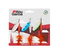 ABU GARCIA Reflex Spinner Lures - 3 Pack - Streamlined and Long Casting Spinner Blade Fishing Bait for Bass, Pollack, Sea Trout, Salmon, assorted, 45mm, 7g