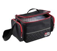 Abu Garcia Lure Fishing Shoulder Bag - With Tackle Boxes to store Crankbait, Soft Bait, Jerkbait, Swimbait, Spinner, Spoon - Pike, Perch, Zander Fishing, Black, Grey, Red