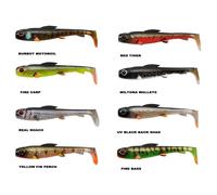 Abu Garcia Svartzonker McPike - Premium Freshwater Pike Fishing Lure with Changeable Smack! Disc, Tail Action for Targeting Pike, Zander, and Predatory Fish - Fire Carp 17 cm