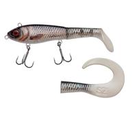 Abu Garcia Svartzonker McHybrid Pike Fishing Lure - Hybrid Hard Soft Swimbait - Bait Supplied with Paddle Tail and Curl Tail