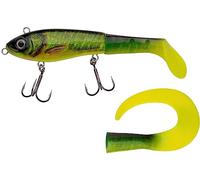 Abu Garcia Svartzonker McHybrid Pike Fishing Lure - Hybrid Hard Soft Swimbait - Bait Supplied with Paddle Tail and Curl Tail