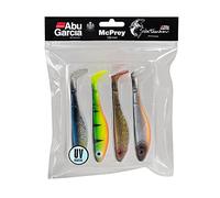 Abu Garcia Svartzonker McPrey Paddle Tail Fishing Lure for Pike and Perch - 4 Pack Mixed Colour Soft Plastic Baits