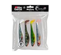 Abu Garcia Svartzonker McPrey Paddle Tail Fishing Lure for Pike and Perch - 4 Pack Mixed Colour Soft Plastic Baits