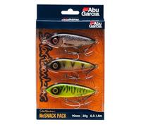 ABU GARCIA Svartzonker McSnack Pike, Perch and Zander Soft Plastic Paddle Tail Shad bait Lures - Pack of 3,assorted,90mm