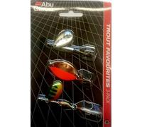 Abu Garcia Trout Favourites 3-Pack Trout Lures: Spoon, Spinner & Plug | Freshwater Fishing Lure Set for Trout Fishing in Rivers, Lakes & Streams, with Natural Swimming Action, Flash & Vibration