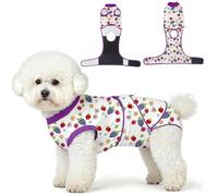 Abuandi Recovery Suit for Dogs After Surgery, Professional Dog Surgical Suit for Female Spay, Male Neuter, E-Collar & Cone Alternative Dog Onesie for Abdominal Wounds Skin Disease, Purple, M