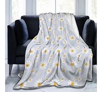 Abucaky Little Daisy Flowers Fleece Throw Blanket Ultra Soft Cozy Decorative Flannel Blanket for Home Bed Couch Chair Travel 60x50in