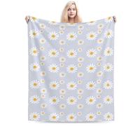 Abucaky Little Daisy Flowers Fleece Throw Blanket Ultra Soft Cozy Decorative Flannel Blanket for Home Bed Couch Chair Travel 50x40in