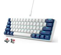 abucow 60% Mechanical Gaming Keyboard Red Switch Wired Compact Keyboard Anti-Ghosting No-Conflict 61 Swappable keycaps Ergonomic Design for Windows/Mac