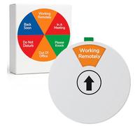 Abudada 6x6 inches Silver Plastic Office Door Sign with 6 Options (Do Not Disturb, Out of Office, In a Meeting, Please Knock, Working Remotely, Back Soon), Simple, Functional Style, Door Mount