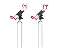 ABUEEFUT, 2 Pack Rod Holders for Bank Fishing, Upgraded Metal Head