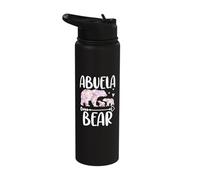 Abuela Bear Flowers Two Bear Cubs Kids Grandma Stainless Steel Insulated Water Bottle