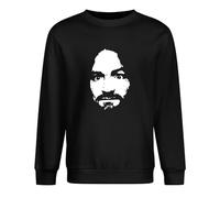 Abuela Charles Manson Mens Men's Long Sleeve Crewneck 100% Cotton Pullover Sweatshirts Black L