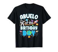 Abuelo of The Birthday Boy Astronaut Family Space Planets T-Shirt