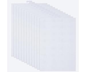 ABuff 12PCS 14 Count Plastic Mesh Canvas Sheets, 14 CT Perforated Plastic Stitching Canvas Cross Stitch Plastic Mesh Canvas for Embroidery, Crafts DIY Crochet Projects, 8.2 X 11 Inch, White