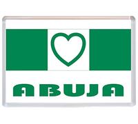 Abuja - Lover Nigeria/Nigerian Flag Towns & Cities - Jumbo Fridge Magnet