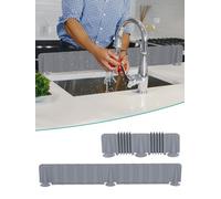 Abulun scalable Kitchen Sink Water Splash Guard-Silicone Sink Splash Guard for Bathroom-Splash Back-Sink Edge Protector-Water Barrier for Sink Before tap