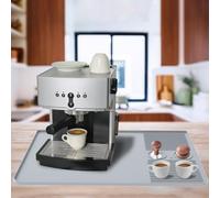 Abulun Silicone Coffee Machine Mat 40.5x60.8cm,Coffee Machine Tray for Counter Protector with Dish Drying Mat,and Area for Placing Powder Hammers