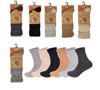 ABUMOR Merino Wool Diabetic Crew Socks, Non-Binding, Cushioned, Moisture-Wicking, UK Size 6-11, Black and Assorted merino wool Socks. (UK, Numeric, 6, 11, Regular, Regular, 2, Assorted)