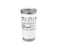 Abundantly Blessed Beyond Measure Womens Christian Scripture Stainless Steel Insulated Tumbler