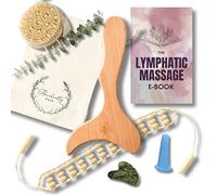 Abundantly Made Co. | 7 Piece Lymphatic Drainage Set with E-Book & Teaching | Wood, Jade, Silicone Tools for Maderoterapia, Gua Sha, Cupping, Dry Brushing | Body Shaping & Fascia Relief