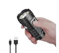 ABUNRO Small Flashlight Rechargeable, Mini Flashlight 2000 Lumens 9 LED Flashlight, 17 Lighting Modes Rechargeable Flashlights Small with Magnetic Base for Camping Biking Hiking Outdoor Home Emergency