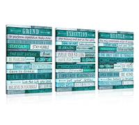 aburaeart 3 Pieces Motivational Wall-Art for Office - Teal Positive Quotes Wall Decor - Inspirational Wall Art for Living Room Large Size Canvas Prints Wall Decor Ready to Hang Size 16" x 24"