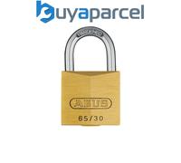 ABUS Padlock Brass 65/30 - Suitcase Lock - Ideal for indorr and Outdoor - Weatherproof - Solid Brass Lock Body - Hardened Steel Shackle - keyed - ABUS Security Level 3