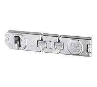 ABUS Hinged hasp and Staple 110/195 - Device for Padlocks - for Opening Doors and Corner Solutions - ABUS Security Level 8 - Silver