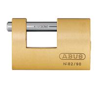 ABUS 11580 82/90mm Monoblock Brass Shutter Padlock Keyed Alike 8523