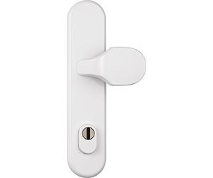 ABUS 122361 HLZS814 F1 EK Protective Door Handle Fitting with Round Cylinder Protection White