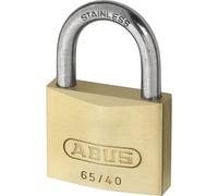 ABUS 12539 Stainless Steel Shackle Brass Padlock with 6404 Alike Keyed