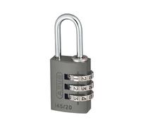 ABUS Combination Lock 145/20 Titanium - Luggage Lock, Locker Lock and Much More. - Aluminium Padlock - Individually Adjustable Numerical Code - ABUS Security Level 3
