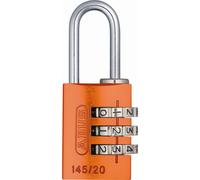 ABUS 145/20 C 20mm Body 3 Dial Resettable Combination Padlock Orange