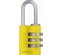 ABUS 145/20 C 20mm Body 3 Dial Resettable Combination Padlock Yellow