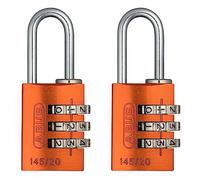 ABUS 145/20 Combination Padlock - Orange (Pack of 2)