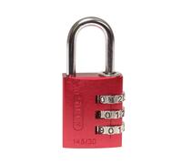 Abus 145/30 30mm Aluminium Combination Padlock Red 46578