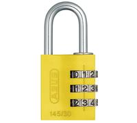 ABUS 145/30 C 30mm Body 3-Dial Resettable Combination Padlock Yellow