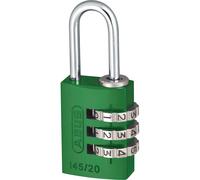 ABUS Combination Lock 145/20 Green - Luggage Lock, Locker Lock and Much More. - Aluminium Padlock - Individually Adjustable Combination Code - ABUS Security Level 3