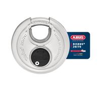 ABUS 20/70 Diskus Stainless Steel Padlock with 3/8" Shackle, Keyed Different, Made in Germany