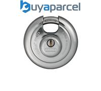 ABUS Diskus® Padlock 26/80 with 360° All-Round Protection - Drilling and Pull-Protected Cylinder - Weather Resistant and Anti Corrosion- for Sheds, Gates, Garage, Gym - ABUS Security Level 8 - Silver