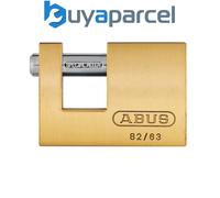 ABUS 33695 82/63mm Monoblock Brass Shutter Padlock Carded ABU8263C