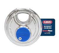ABUS 35042 - Lucchetto a Chiave 24/60 mm argento | Shackle and lock body made of rust-proof stainless steel - 60 x 60 x 27 mm - ideal for sea and port areas, trucks, cellars